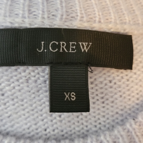 J‎ Crew Faire Isle Blue Nordic Abstract Wool Mohair  Sweater XS - Picture 7 of 8